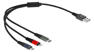 Delock Lightning-Kabel, nur zum Aufladen - USB männlich zu Micro-USB Typ B, Lightning, USB-C männlich von LumaTech