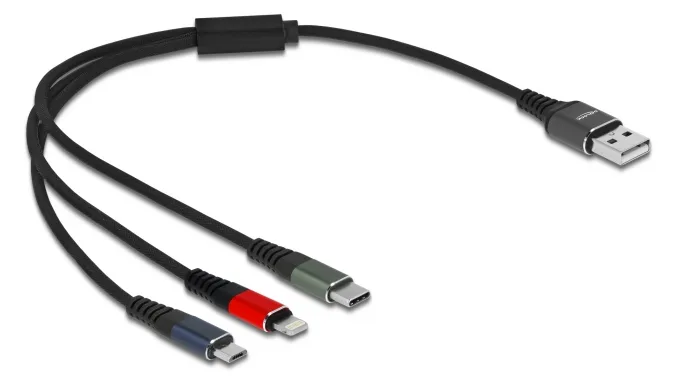 Delock Lightning-Kabel, nur zum Aufladen - USB männlich zu Micro-USB Typ B, Lightning, USB-C männlich, Ansicht 4