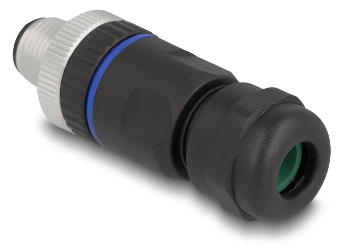 Delock Netzanschluss - 8-polig M12-A (M) - 30 V, Ansicht 2