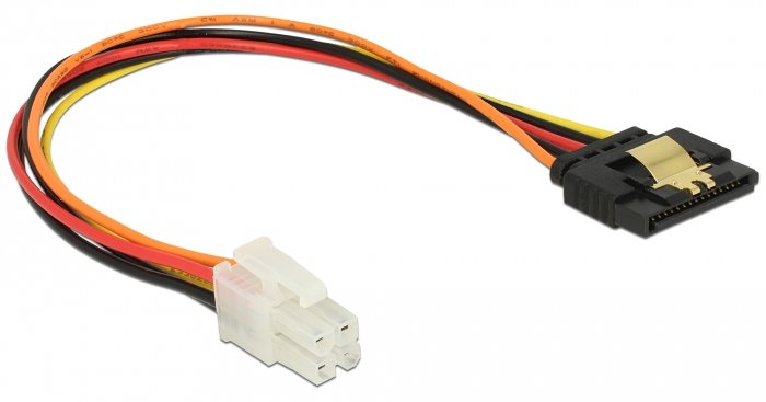Delock Netzteil - Netzstecker P4 (M) bis SATA-Stromstecker (R)