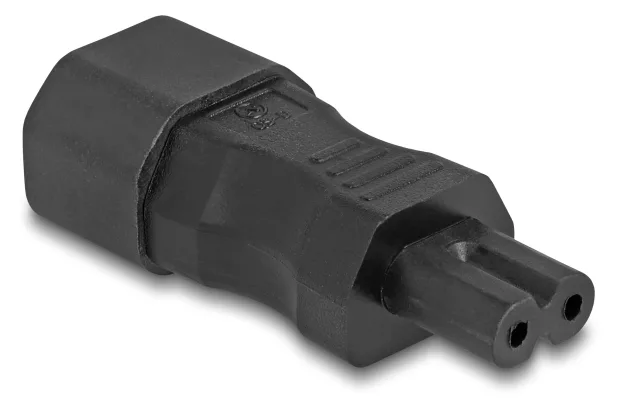 Delock Netzteil - power IEC 60320 C7 zu IEC 60320 C14 - 250 V - 2.5 A - Schwarz, Ansicht 3