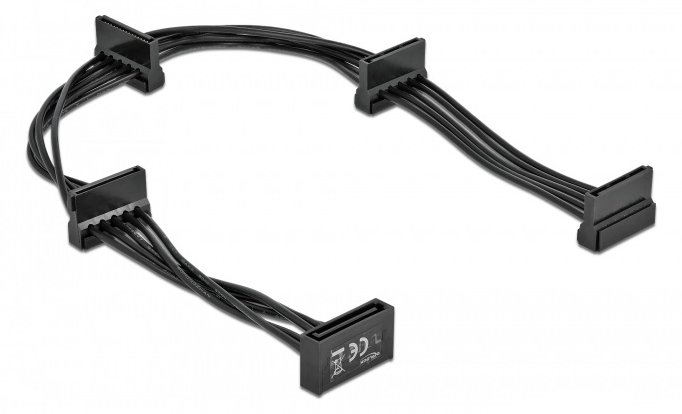 Delock Netzteil - SATA-Stromstecker (M) zu SATA-Stromstecker (W)