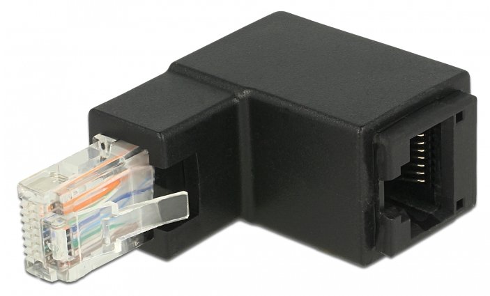 Delock Netzwerkadapter - RJ-45 (M) gewinkelt bis RJ-45 (W)