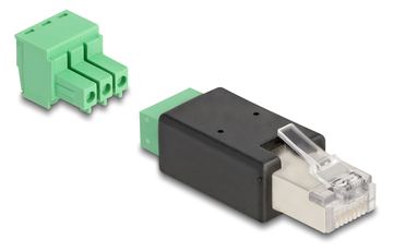 Delock Netzwerkanschluss - RJ-45 (W) zu 3-poliger Anschlussblock abnehmbar von LumaTech