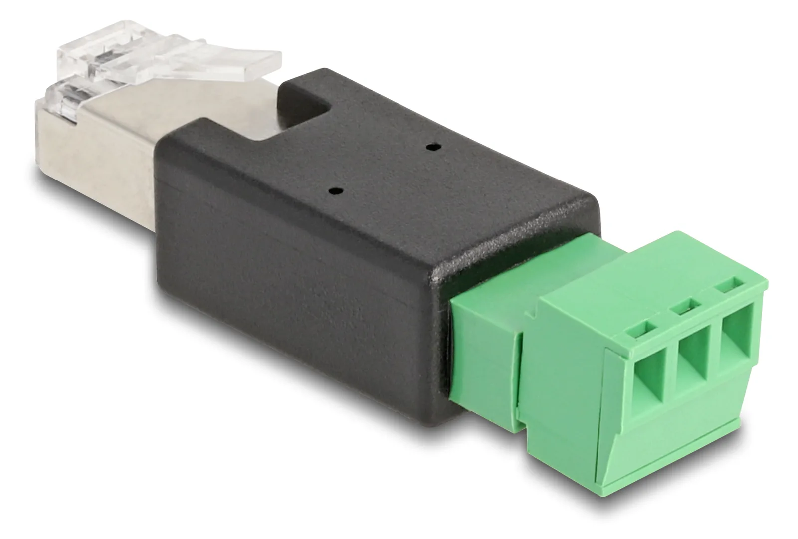 Delock Netzwerkanschluss - RJ-45 (W) zu 3-poliger Anschlussblock abnehmbar, Ansicht 2