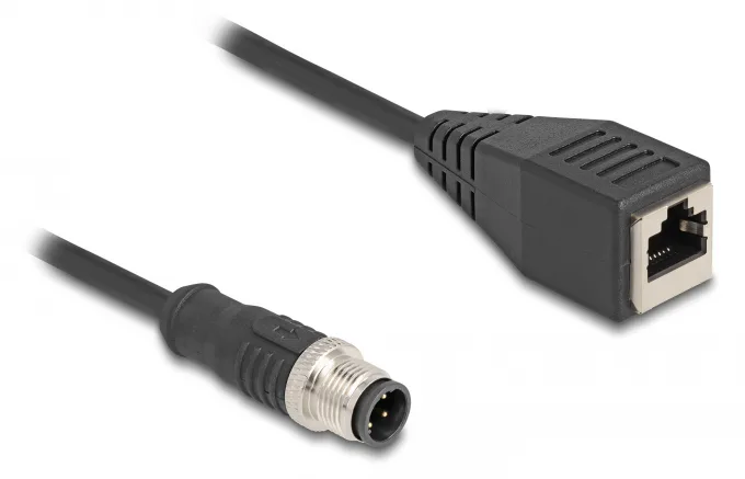 Delock Netzwerkkabel - M12 (4-polig) (M) zu RJ-45 (W), Ansicht 4
