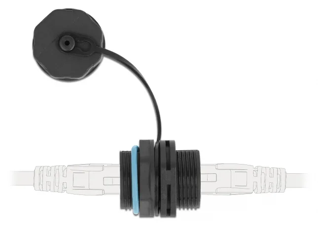 Delock Netzwerkkoppler - RJ-45 (W) abgedichtet zu RJ-45 (W), Ansicht 3