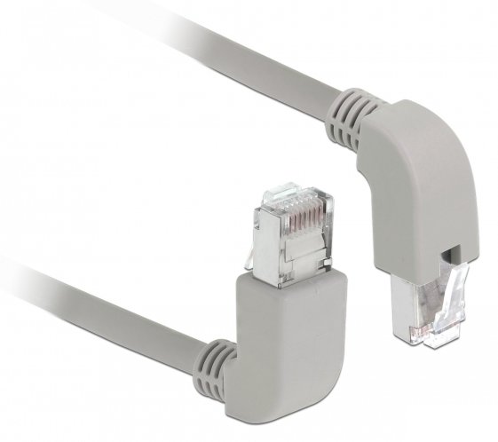 Delock Patch-Kabel - RJ-45 (M) nach oben gewinkelt zu RJ-45 (M) - Cat 6