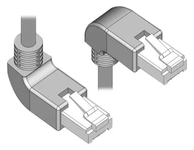 Delock Patch-Kabel - RJ-45 (M) nach oben gewinkelt zu RJ-45 (M) - Cat 6, Ansicht 2
