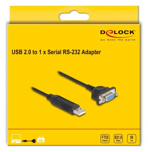 Delock Serieller Adapter - USB 2.0 - RS-232, Ansicht 3