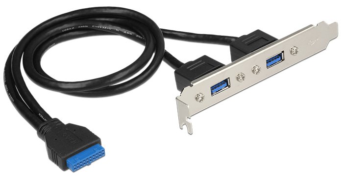Delock Slot bracket - USB-Konsole - USB Typ A (W) von LumaTech
