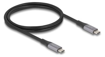 Delock USB 40 Gbps Kabel Type-C Stecker zu PD 3.1 240 W E-Marker 1 m grau - Kabel - Digital/Daten von LumaTech