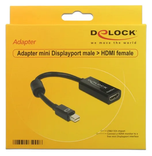 Delock Videoadapter - Mini DisplayPort männlich zu HDMI weiblich, Ansicht 2