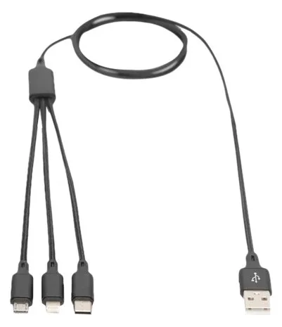 DIGITUS 3-in-1 Ladekabel, für Apple, Android und Google-Pixel Geräte, Ansicht 2