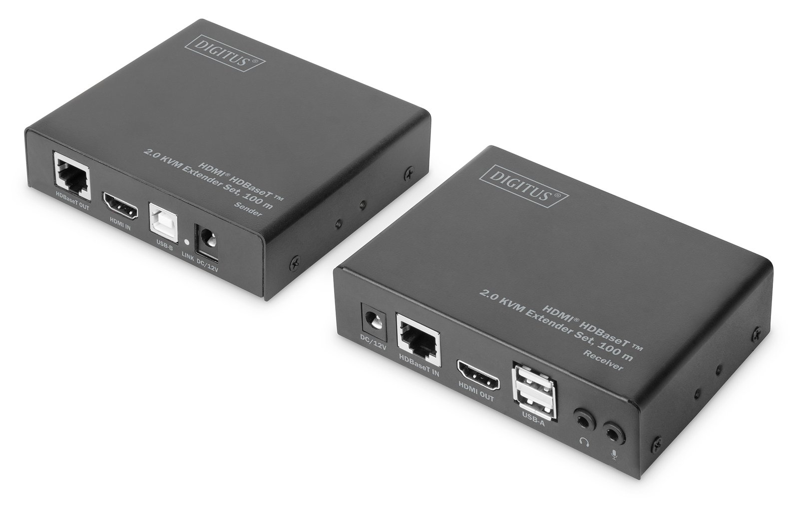 DIGITUS 4K HDMI® HDBaseT 2.0 KVM Extender Set, 100 m von LumaTech