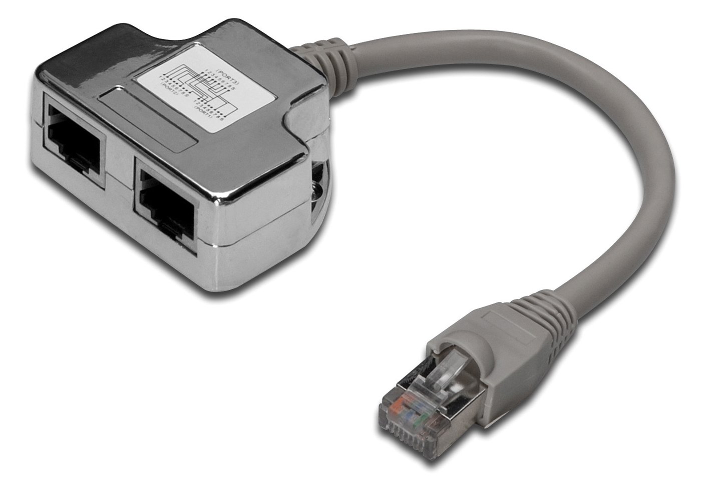 DIGITUS CAT 5e Patchkabel-Adapter, 2x CAT 5e, geschirmt