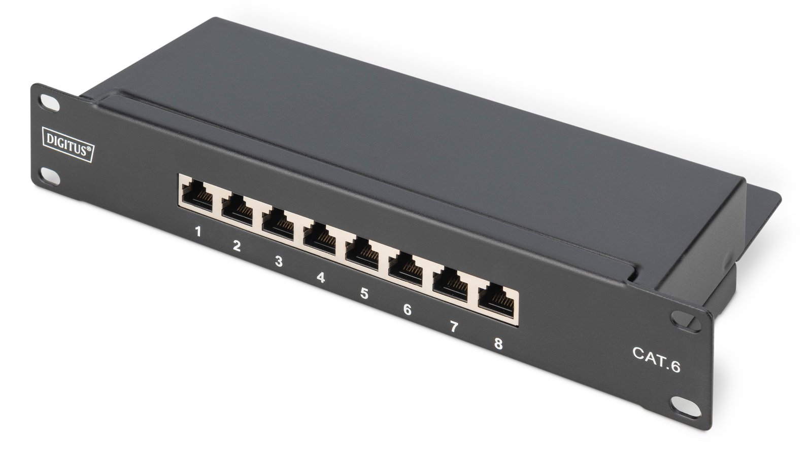 DIGITUS CAT 6, Klasse E Patch Panel, geschirmt, schwarz
