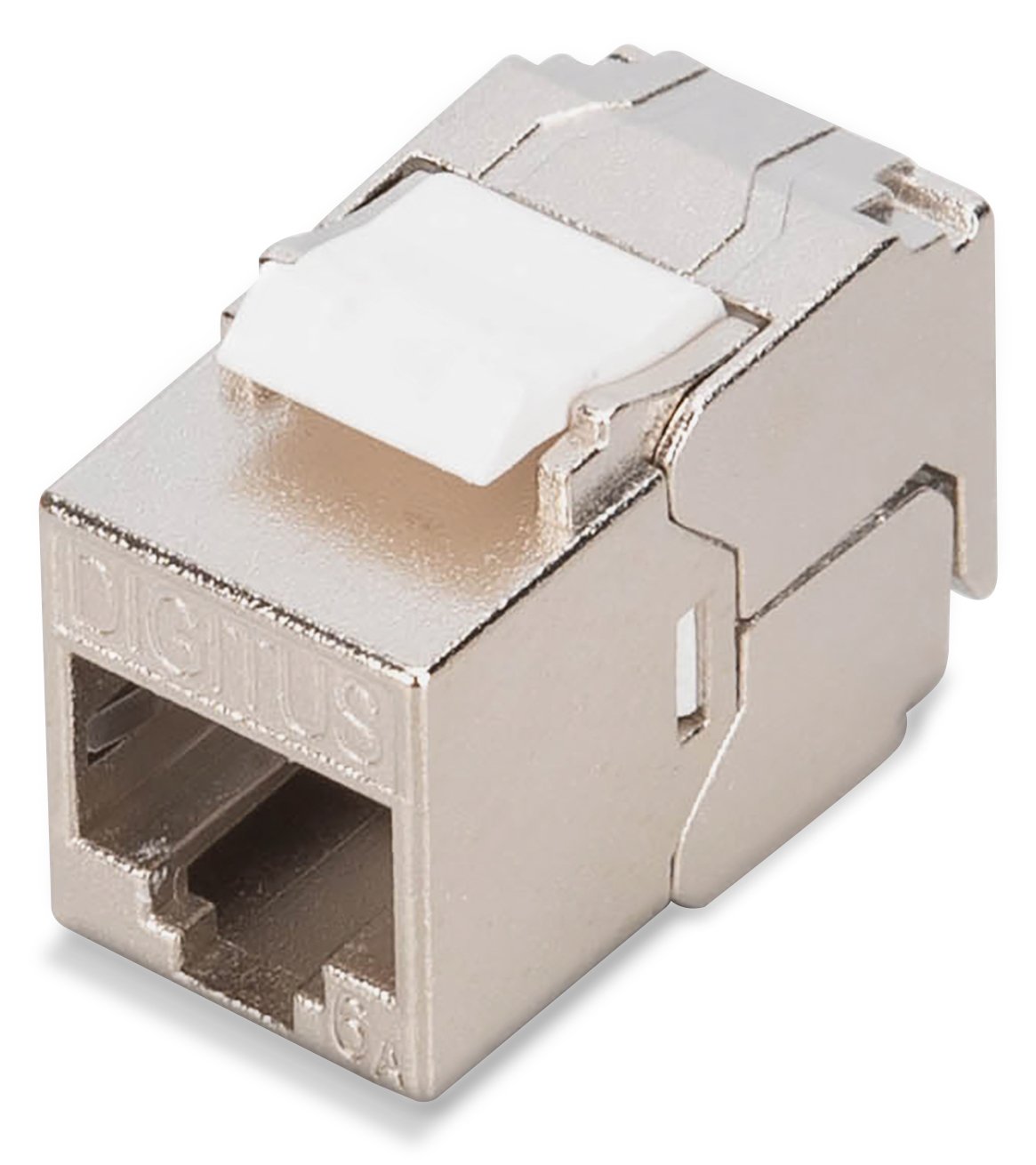DIGITUS CAT 6A Kompaktgehäuse Keystone Modul, geschirmt, werkzeugfreier Montageanschluss