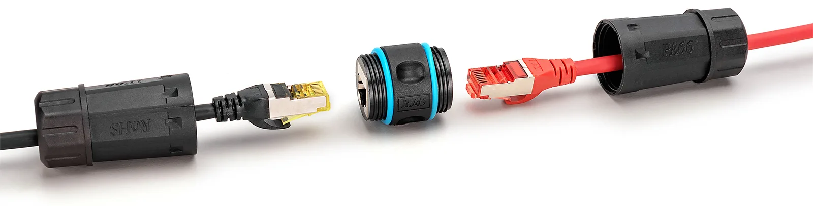 DIGITUS CAT 6A Außenanschluss, Schutzart IP68, RJ45 zu RJ45 Verbindung, Ansicht 4
