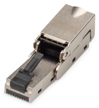 DIGITUS CAT 6A Feldstecker biegbar, STP mit Staubschutzkappe, Knickschutz von LumaTech