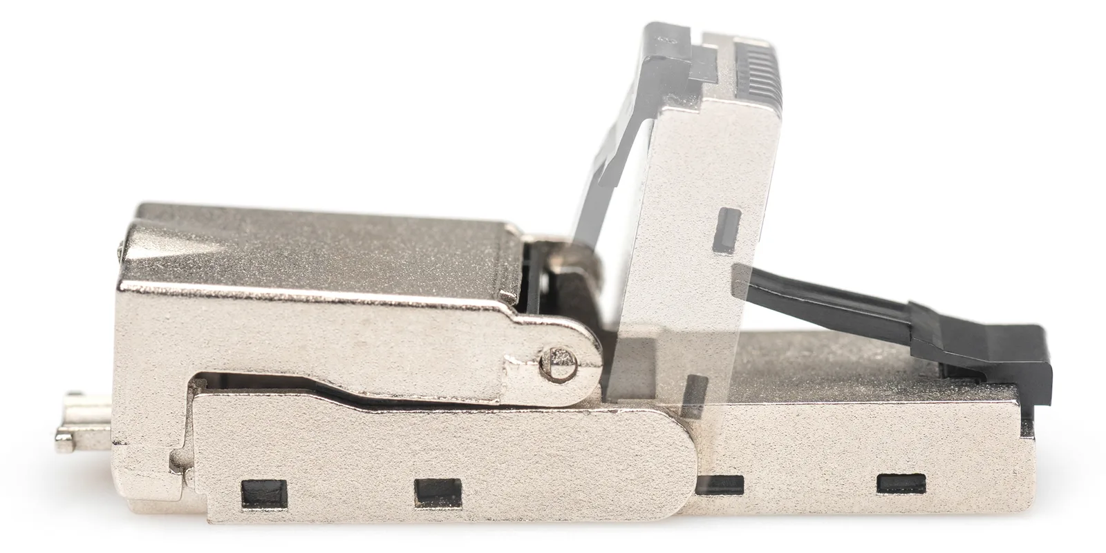 DIGITUS CAT 6A Feldstecker biegbar,  STP mit Staubschutzkappe, Knickschutz, Ansicht 4
