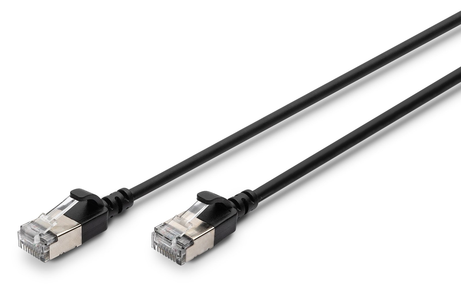 DIGITUS CAT 6A F-FTP Slim Patchkabel, 2m, Schwarz