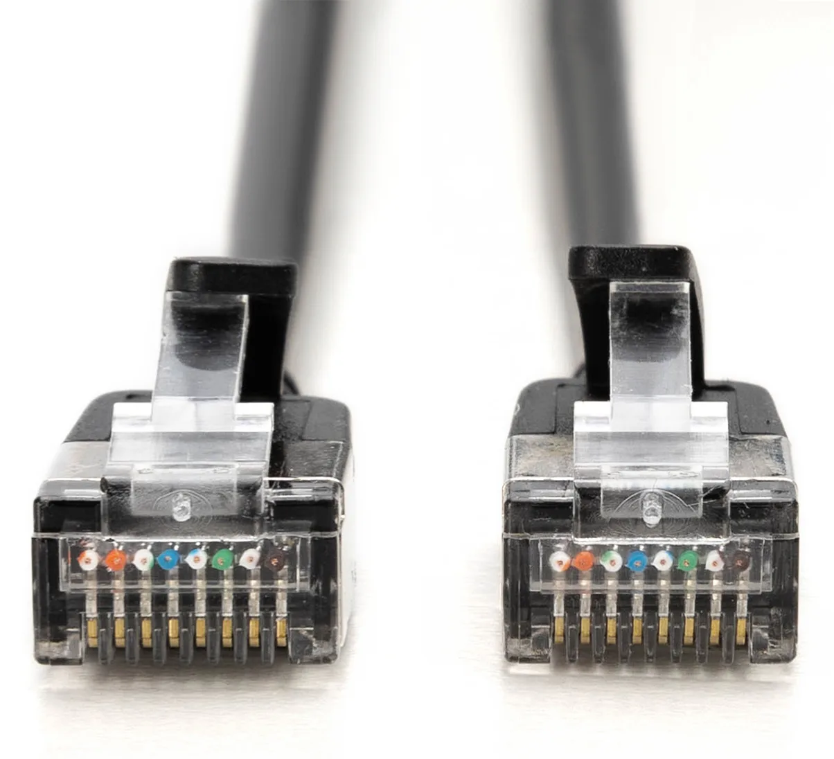 DIGITUS CAT 6A F-FTP Slim Patchkabel, AWG 32/7 - CAT 6A F-FTP Slim Patchkabel - kupfer - LSZH AWG 32/7 - 0.3m - Schwarz, Ansicht 2