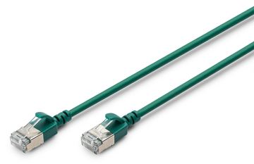 DIGITUS CAT 6A F-FTP Slim Patchkabel, AWG 32/7 - CAT 6A F-FTP Slim Patchkabel - kupfer - LSZH AWG 32/7 - Länge 1m - Grün von LumaTech