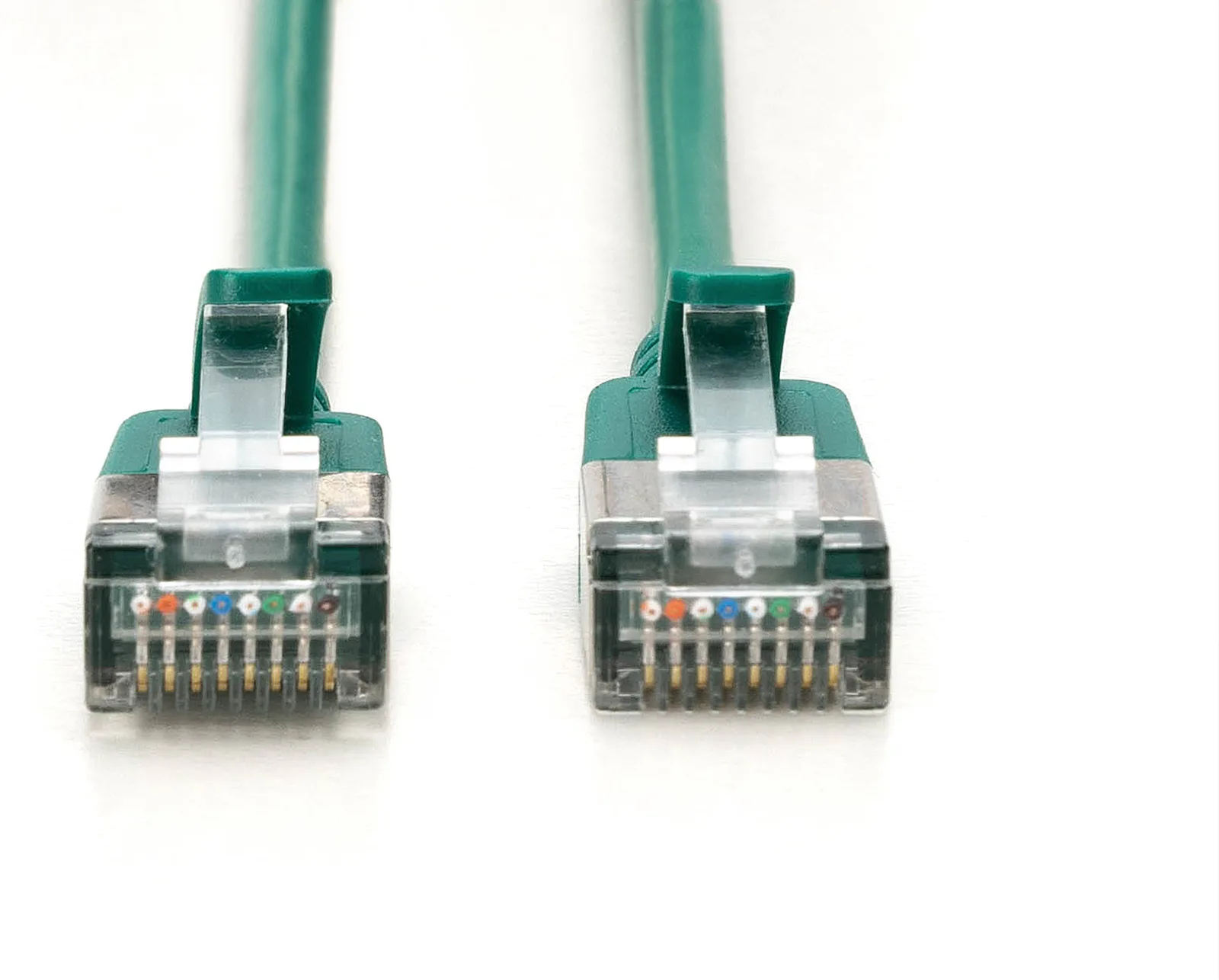 DIGITUS CAT 6A F-FTP Slim Patchkabel, AWG 32/7 - CAT 6A F-FTP Slim Patchkabel - kupfer - LSZH AWG 32/7 - Länge 1m - Grün, Ansicht 2