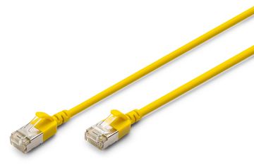 DIGITUS CAT 6A F-FTP Slim Patchkabel, AWG 32/7 - CAT 6A F-FTP Slim Patchkabel - kupfer - LSZH AWG 32/7 - Länge 5m - Gelb von LumaTech