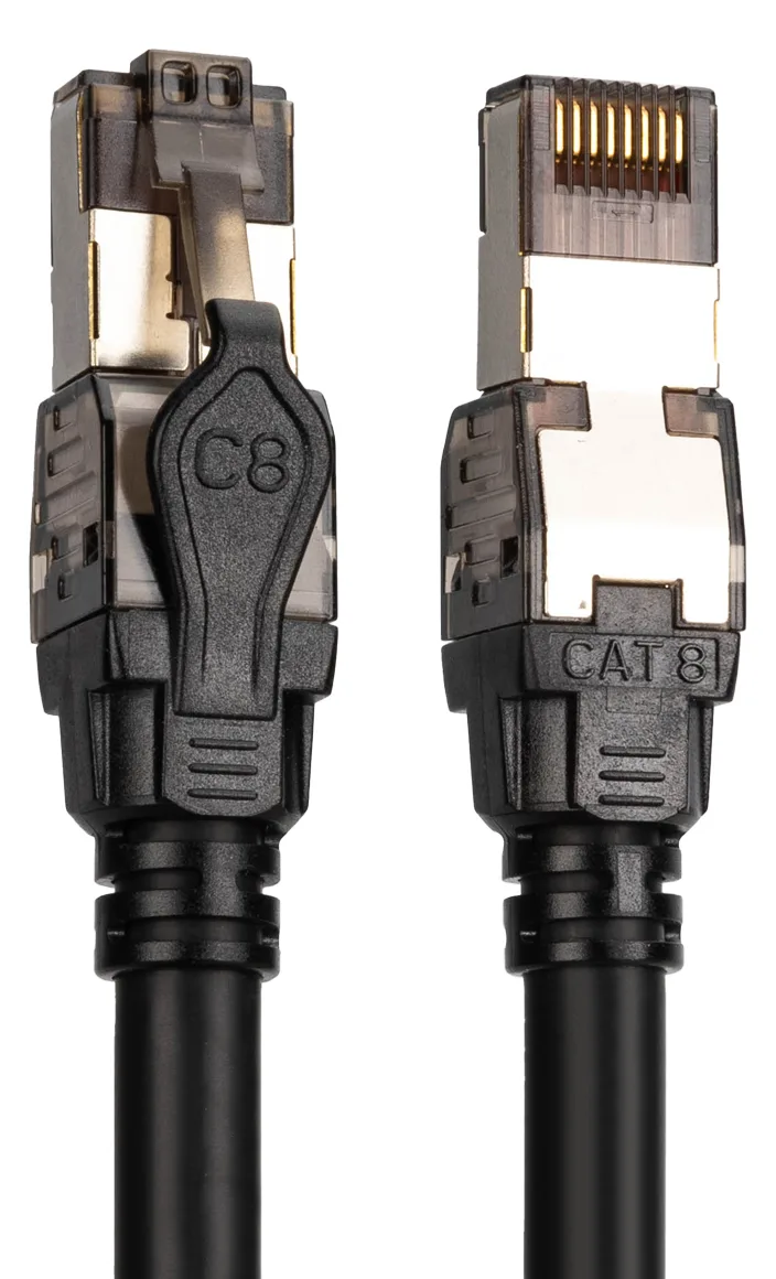 DIGITUS CAT 8.1 S/FTP-Patchkabel CAT 8.1 S-FTP Patchkabel, Cu, LSZH AWG 24/7, Länge 3 m, farbe Schwarz, Ansicht 2