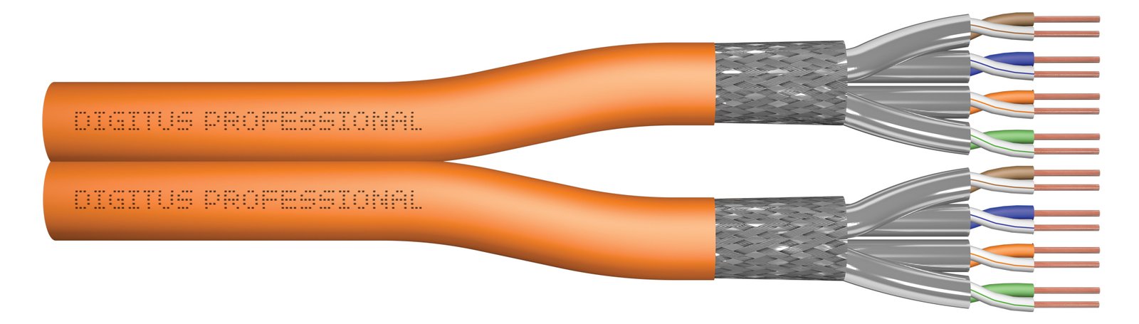 DIGITUS Cat.7 S/FTP Verlegekabel, 500 m, duplex, Dca-s1a,d0,a1
