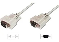 DIGITUS Datatransfer Verlängerungskabel, D-Sub9/St - D-Sub9/Bu, Ansicht 2