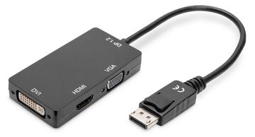 DIGITUS DisplayPort 3in1 Adapter / Konverter - DP - HDMI+DVI+VGA von LumaTech