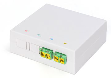 DIGITUS FTTH Gehäuse, 2 x LC/APC DX Kupplung mit Shutter von LumaTech