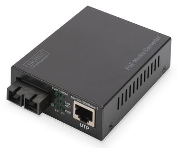 DIGITUS Gigabit PoE Medienkonverter, RJ45 / SC, MM, PSE von LumaTech