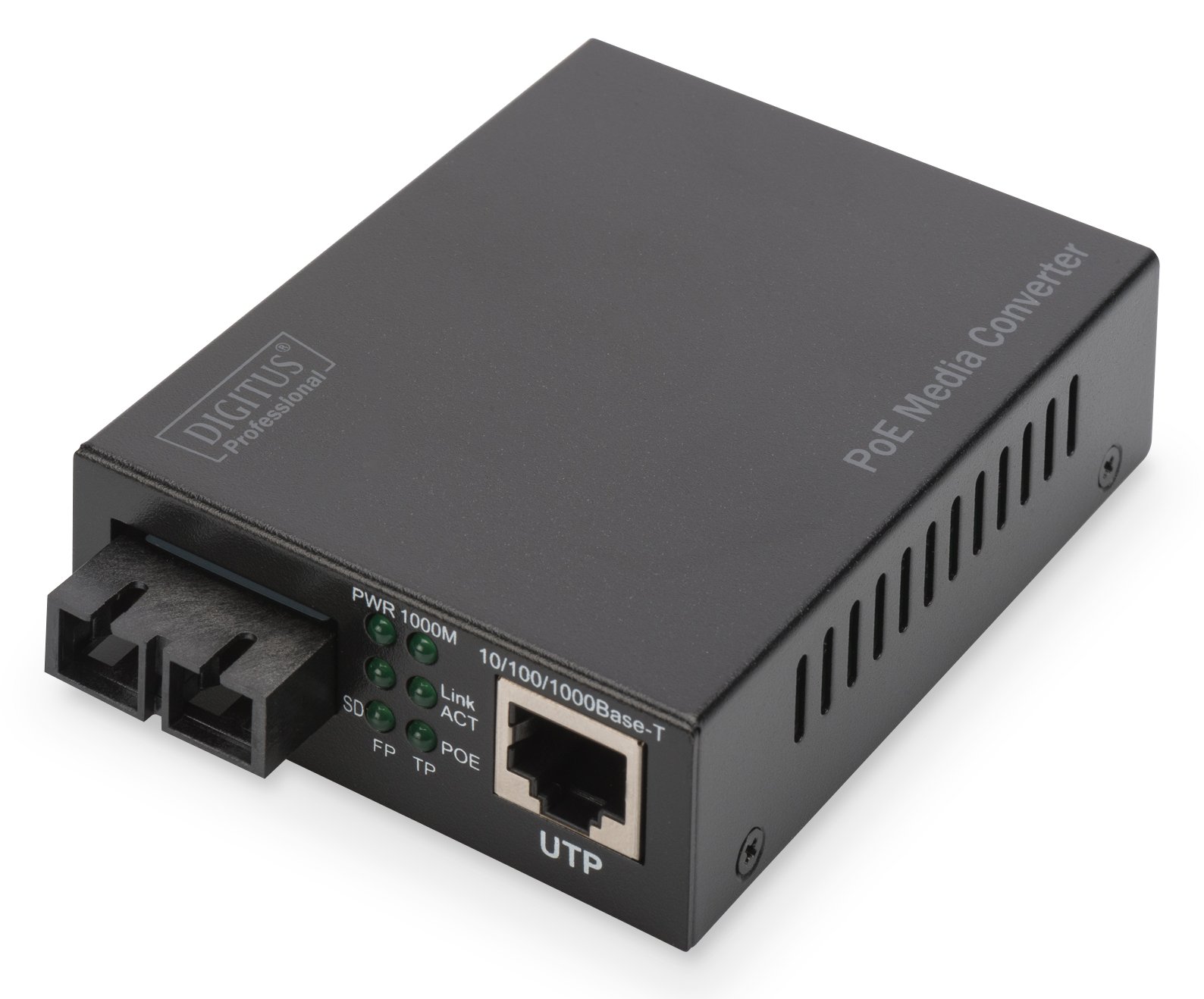 DIGITUS Gigabit PoE Medienkonverter, RJ45 / SC, MM, PSE
