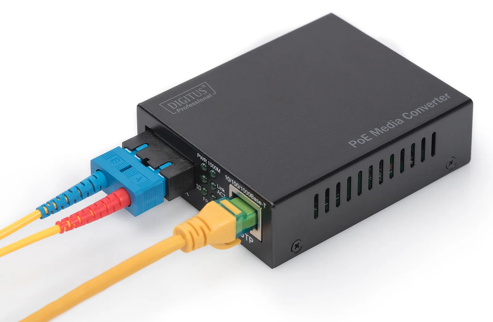 DIGITUS Gigabit PoE Medienkonverter, RJ45 / SC, MM, PSE, Ansicht 3