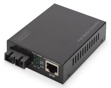 DIGITUS Gigabit PoE Medienkonverter, RJ45 / SC, SM, PSE von LumaTech