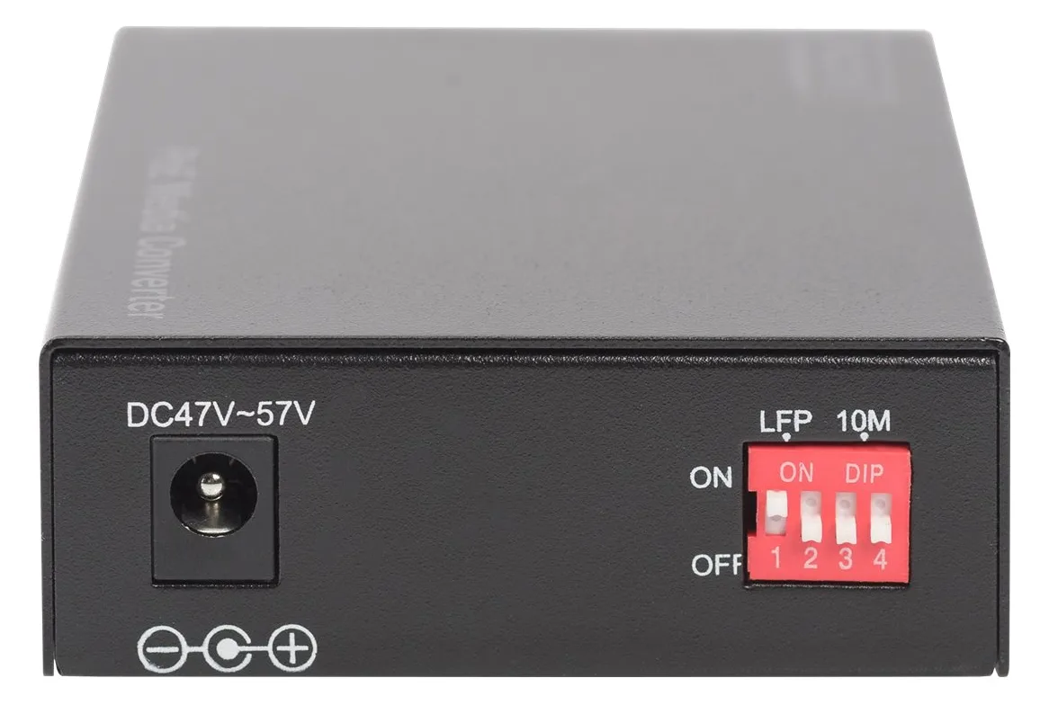 DIGITUS Gigabit PoE Medienkonverter, RJ45 / SC, SM, PSE, Ansicht 4