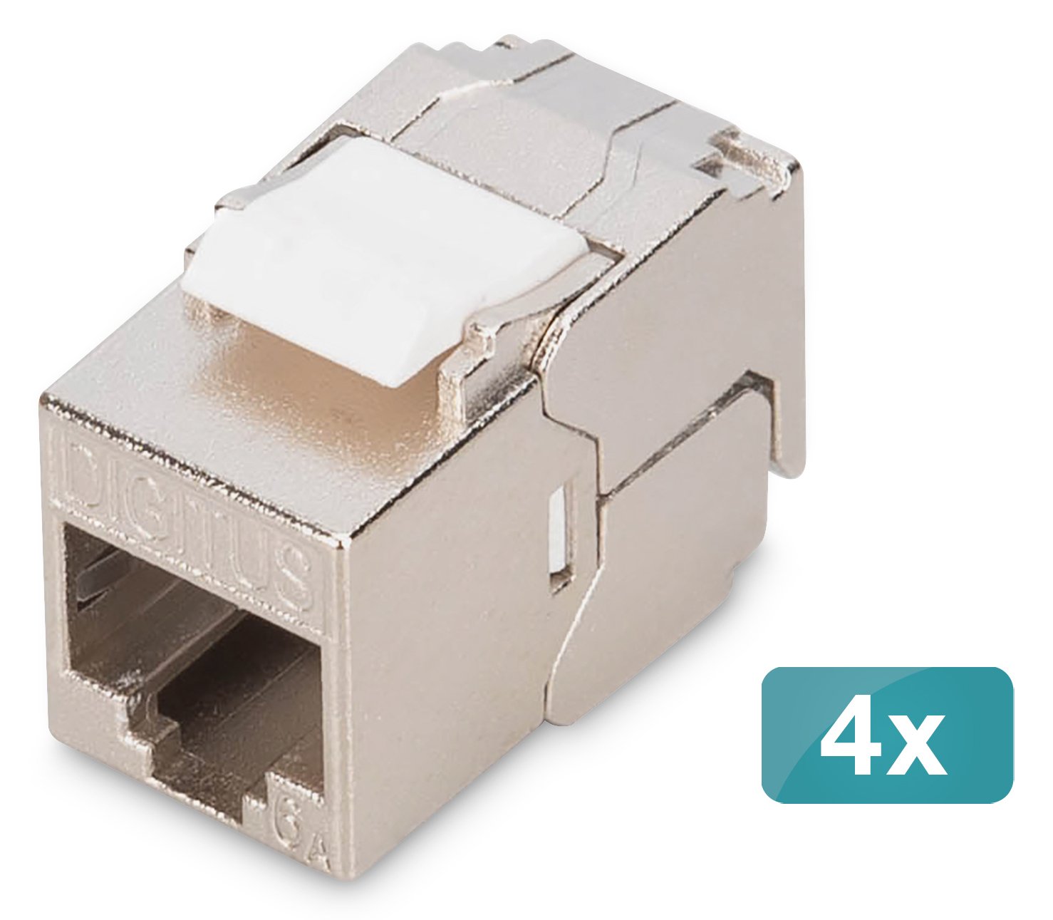 DIGITUS Keystone Cat6A geschirmt 4 Stk. werkzeugfr von LumaTech