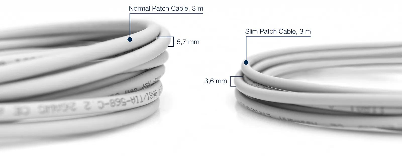 DIGITUS Slim - Patch-Kabel - RJ-45 (M) zu RJ-45 (M), Ansicht 2