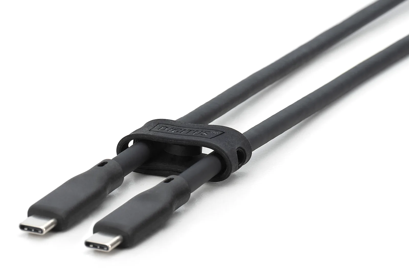 DIGITUS USB Silikon Kabel, USB 10Gbps, 1m, schwarz, Ansicht 4