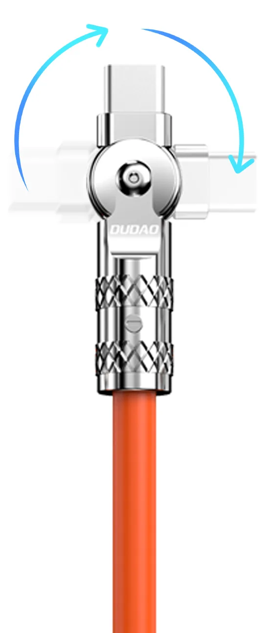 Dudao Angled cable USB C - 120W 1m rotation 180° - orange, Ansicht 3