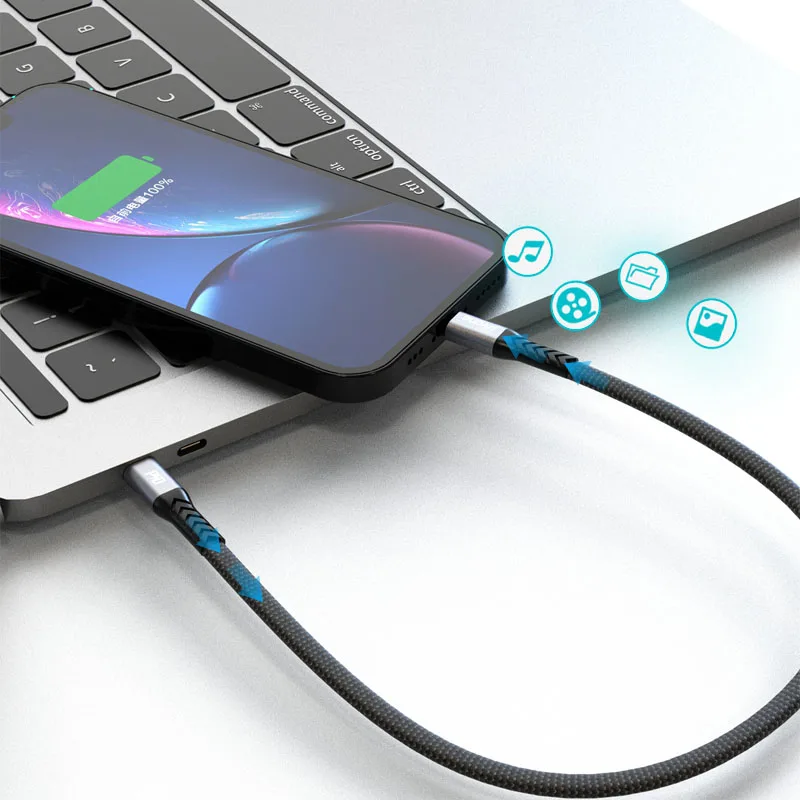 Dudao USB-C to Lightning 20W PD 0.23m Cable Black - Kabel - Digital/Daten, Ansicht 4