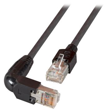 EFB Elektronik Dätwyler CU 5502 flex - Patch-Kabel - RJ-45 (M) gewinkelt zu RJ-45 (M) - 50cm - S/UTP - CAT 5e -Schwarz von LumaTech