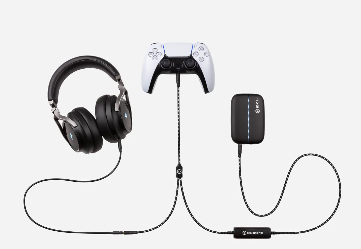 Elgato Chat Link Pro - 3.5mm - Weiblich - 2 x 3.5mm - Männlich - 2,5 m - Schwarz, Ansicht 3