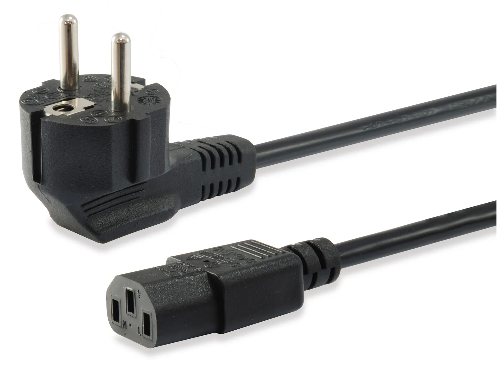 Equip 112121 - 3 m - Netzstecker Typ F - C13-Koppler - H05VV-F3G - 250 V - 10 A, Ansicht 2