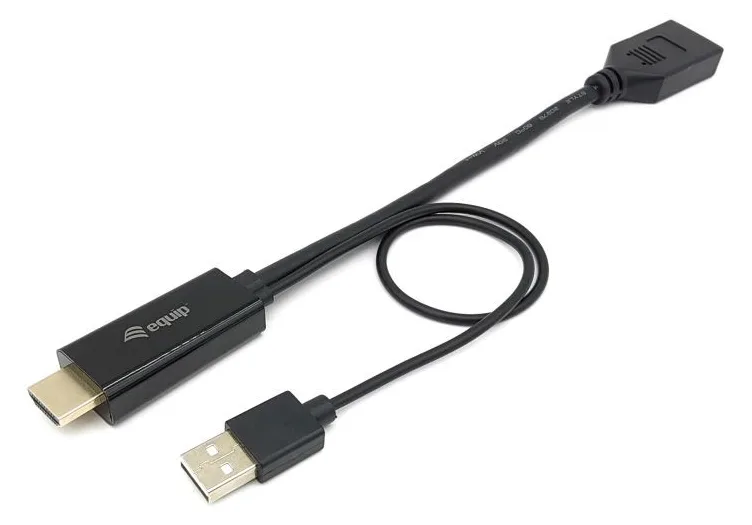 Equip 119039 - 0,15 m - HDMI Typ A (Standard) - DisplayPort - Männlich - Männlich - Gerade, Ansicht 2