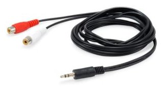 Equip 147093 - 2 x RCA - Weiblich - 3.5mm - Männlich - 250 m - Schwarz